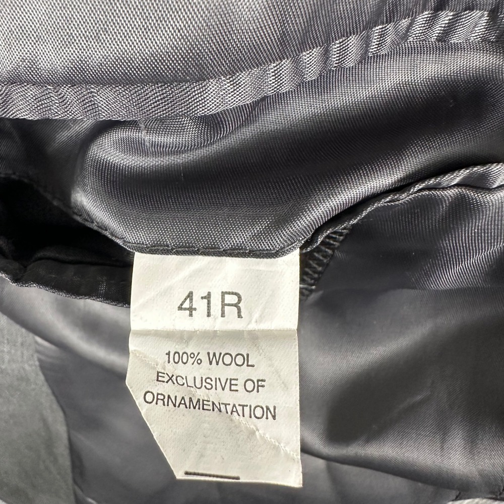 Jos. A. Bank Blazer Suit Jacket Mens 41R Gray 100% Wool 2-Button - Picture 5 of 13